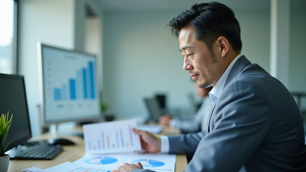 Investor calmly reviewing market charts during volatility with steady composure